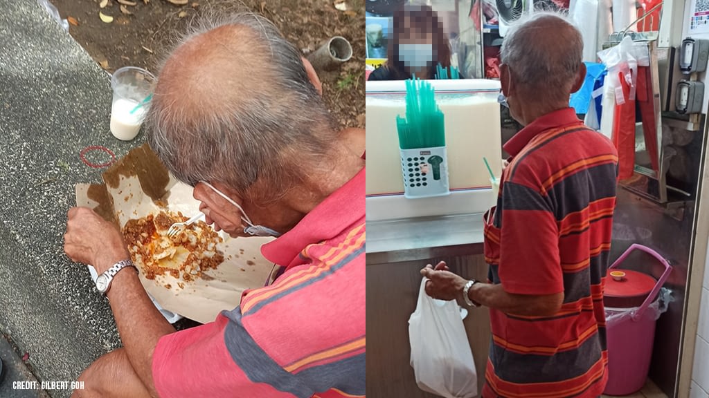 Netizen provides money to elderly who eats leftover food